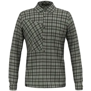 Salewa Fanes Flanell Langarmhemd shadow/dark olive XL