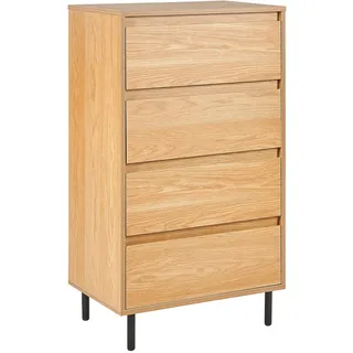 Beliani Kommode Nikea 60 x 104 x 40 cm Braun/Schwarz