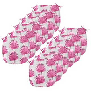 Abakuhaus Stuhlkissen »Dekoratives wasserfestes Kissen mit Riemen für Küchensitze«, Blatt Aquarell-Rosa-Blätter rosa