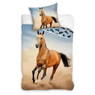 tinisu Horses Mehrfarbig 135 x 200 cm + 80 x 80 cm