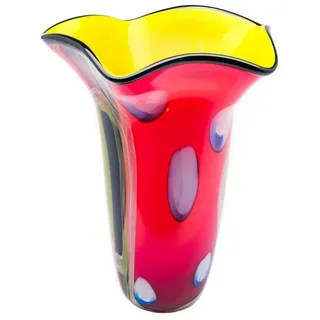 Aubaho Dekoobjekt Glasvase 3,5kg Glas Vase Italien Murano antik Stil 32cm Tischvase Fazz