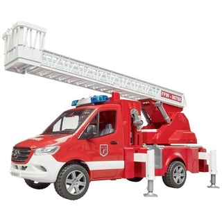 Bruder Einsatzfahrzeug Modell Mercedes Benz Sprinter Feuerwehr mit Drehleiter Fertigmodell PKW Model