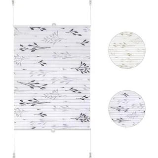 Woltu Plissee Faltrollo Klemmfix 60 x 130 cm grau