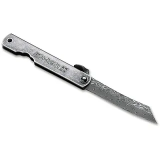 Higonokami Unisex – Erwachsene KINZOKU Damascus, Silber, 16,7 cm
