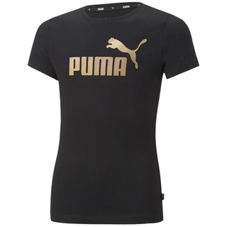 PUMA T-Shirt Mädchen T-Shirt - ESS+ Mallic Logo Tee, Rundhals schwarz 104Yourfashionplace