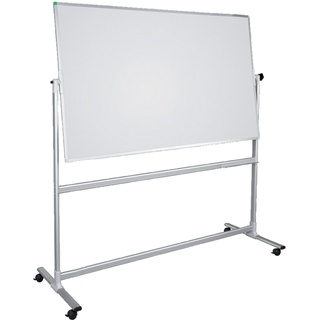 FRANKEN Mobiles Whiteboard 150 x 100 cm U-Act! Line®, doppelseitig, lackiert, magnetisch, beschreibbar, trocken abwischbar, mit Ständer und Rollen