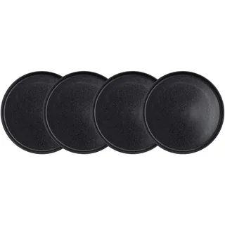 BUTLERS Teller Ø22cm 4er Teller Set CASA NOVA Steinzeug Geschirr | Kuchenteller Frühstücksteller Speiseteller Essteller | Skandi-Design reaktive Glasur | Mikrowellen- & spülmaschinenfest