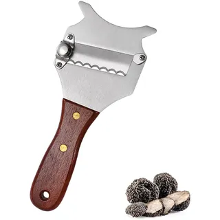 Trüffelhobel, Edelstahl Trüffel Käsehobel Trüffelreibe Truffle Slicer Profi Trüffelhobel Gourmethobel mit Holzgriff Trüffelreibe Trüffel Käsehobel für Trüffel, Schokolade, Käse