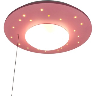 Deckenleuchte NIERMANN "Starlight, Pastellrosé" Lampen Gr. Ø 54 cm Höhe: 11 cm, rosa Kinder Kinderlampe Kinderzimmerleuchten