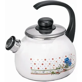 Karl Krüger Wasserkessel Flötenkessel 2l, emailliert, farblich Sortiert, Emaille, 25x20x20 cm, (1-tlg)