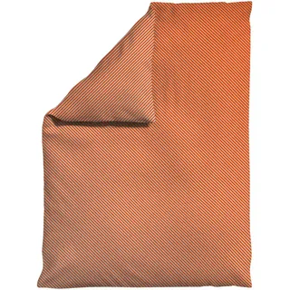 schlafgut Woven Fade Satin Rot/Hellgrau Baumwolle 135 x 200 cm