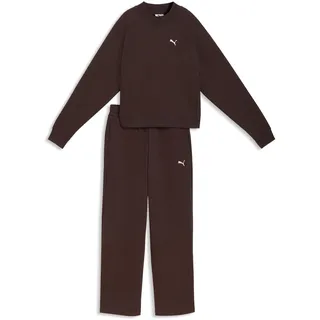 Puma Loungewear Standard Sweat Suitt FL cl Trainingsanzug Chocolate Fondue S