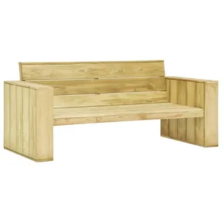furnicato Gartenbank Vintage aus imprägniertem Massivholz 179x76x76 cm, Witterungsbeständige Sitzbank mit Armlehnen für die Terrasse braun 76 cm x 76 cm x 179 cm