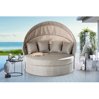 riess-ambiente Loungebett PLAYA LIVING 165cm natur / beige, 2 Teile, inkl. Kissen und drehbarer Sitzfläche beige