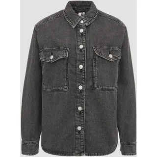 QS | Denim-Overshirt, Damen, schwarz, 40
