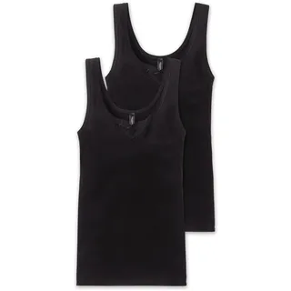 SCHIESSER Cotton Essentials Trägertop Schwarz S