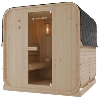 Artsauna Fasssauna Nolvik XL inkl. 8 kW Ofen + Zubehör