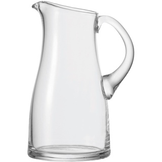 Leonardo Liquid Krug, handgefertigter Glas-Krug, Wasser-Karaffe mit Henkel im klassischen Design, 1850 ml, 065330