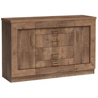 masseno Kommode UDINE 140 x 90 x 44 cm Bronze / Braun