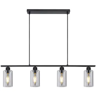 GLOBO Rauchglas 4-flg. 120 cm zylinderförmig schwarz