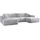 U-Form 3-Sitzer Grau