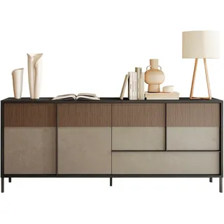 Home affaire Sideboard Everest Breite 206 cm, Kommode mit 4 Türen u. 1 Schubkasten, Anrichte, Soft/Self Closing, Korpus 22 mm