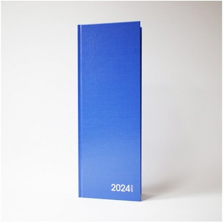 ADINA Buchkalender 2024 ADINA Vormerkbuch11x30cm blau 1S/1T Hardcover Einband