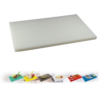 Schneidbrett, Gastro Schneidebrett Kunststoff Küchenbrett Schneidebretter, in (XL oder XXL) (Weiß, (XXL) 60 x 40 x 2 cm)