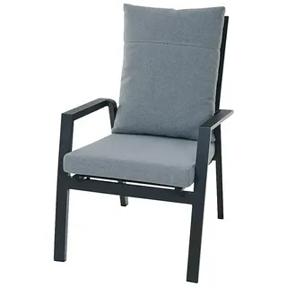 Siena Garden Garten-Positionssessel Comfort Plus  (Aluminium, Ranotex, Polypropylen, Dunkelgrau, B x T x H: 65 x 80 x 98 cm)