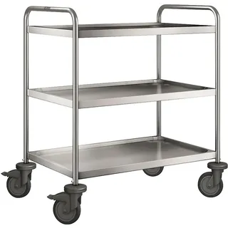 B.PRO | Blanco Edelstahl-Servierwagen