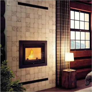 Kratki Zuzia DECO Stahl Schwarz/Abdeckplatte Glas