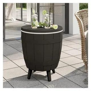 vidaXL Gartentisch 3-in-1 Tisch mit Eiskühler 0 x 0 x 0 cm Schwarz