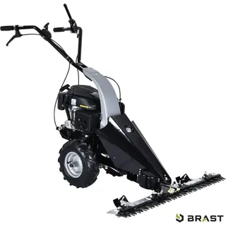 BRAST Balkenmäher Benzin 3,5kW(4,8PS) mit Antrieb Schnittbreite 97cm Luft-Bereifung mit Geländeprofil Rasenmäher Hochgrasmäher Wiesen-Mäher 196ccm