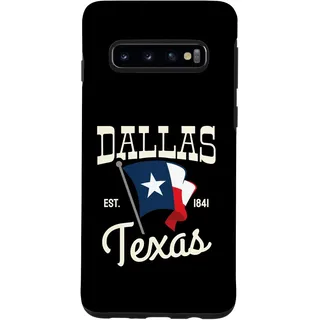 Hülle für Galaxy S10 Dallas City Flagge Texas Est 1841 Texas State Vintage
