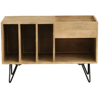 miliboo Sideboard für Schallplatten aus Mangoholz und Metall B 90 cm