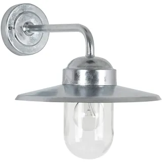 KS Verlichting Hoflampe Gusto - Wandleuchte im Landhausstil, ohne Bewegungsmelder & Leuchtmittel - Für Hof & Garten - Verzinkter Stahl, handgemacht - Für Halogen & LED - Max. 60W, Verzinkt, Silber