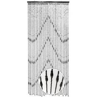 Kobolo Türvorhang Holzperlenvorhang WOOD 200 cm (1 St), Ösen, transparent schwarz