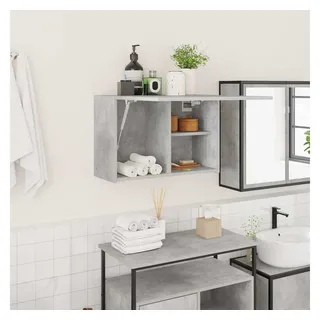 vidaXL Bad-Wandschrank Betongrau 60x25x40 cm Holzwerkstoff