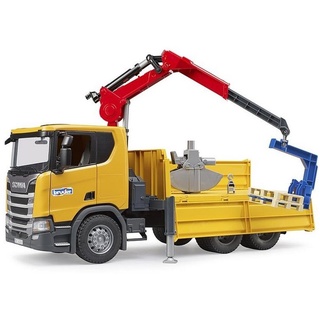 Bruder® Spielzeug-LKW 03551 Scania Super 560R Baustellen-LKW, mit Kran und 2 Paletten, für Kinder ab 4 Jahren gelb