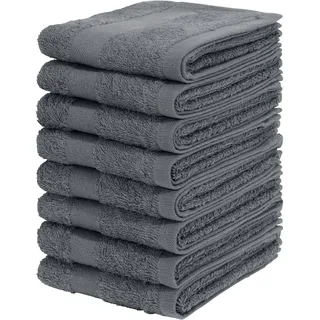 OTTO home Vanessa Handtuchset 30 x 50 cm grau 8 St.