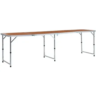 vidaXL Campingtisch Klappbar Braun