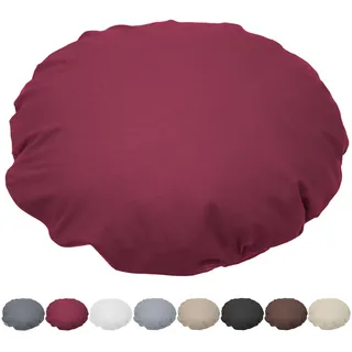 Nurtextil24 Kissen Rund 40cm Ø Durchmesser Bordeaux Sitzkissen Dekokissen