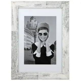 IDEAL TREND Bilderrahmen Hollywood Holz Bilderrahmen Foto Rahmen Family Picture frames weiß 13x18