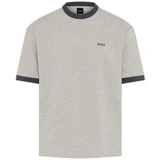 BOSS ORANGE T-Shirt Te Edge Relaxed Fit, Logo-Stickerei grau 4XL (58)