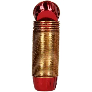 Wilton Muffin Cups Backförmchen, Shiny Red, 50 Stück | Backförmchen für Muffins und Cupcakes, Glänzende Metallic-Finish, Auch für Petits Fours, Süßigkeiten, Cake Pops