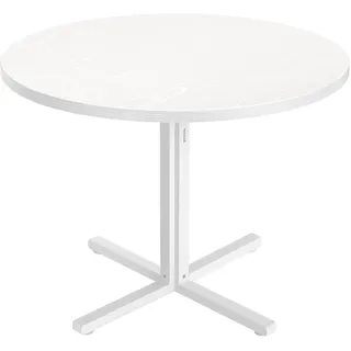 VASAGLE Runder Esstisch Ø 80 cm weiß