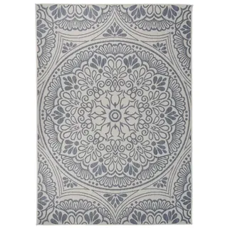 vidaXL Outdoor-Teppich 140 x 200 cm blaues muster