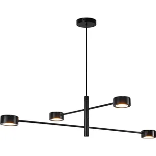 Nordlux Clyde 4-flg. LED 89,5 cm rund schwarz