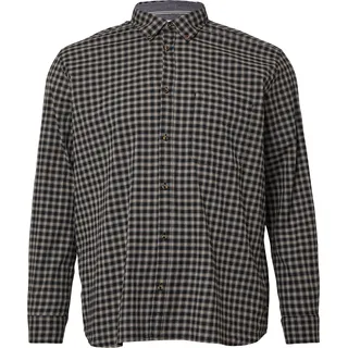 s.Oliver Langarmhemd kariert Schwarz 5XL