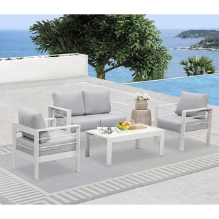 MeXo von GLP HOME Lounge Gartenmöbel set aus Aluminium, Gartenlounge Set für 3-4 Personen, (Spar-Set), Sitzgruppe, Balkonmöbel, Sitzgarnitur Wet...